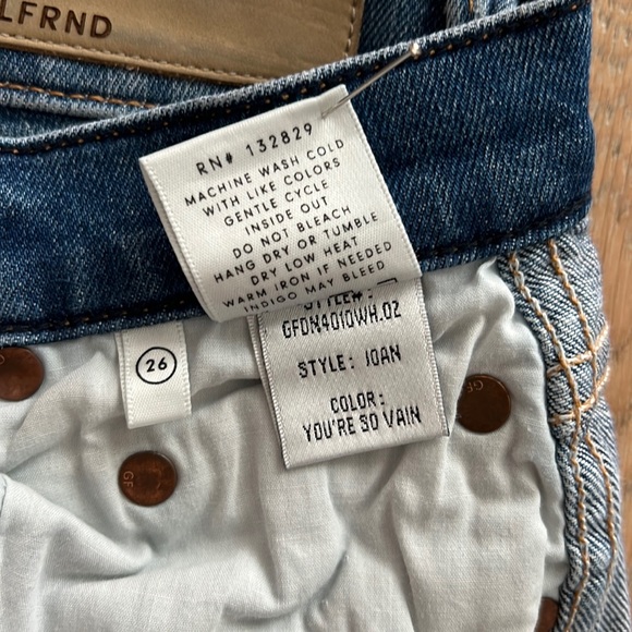 GRLFRND Denim Joan You're So Vain Crop High-Rise Jeans - Size 26 - Picture 11 of 16